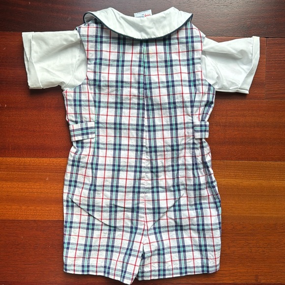 IMP Originals Vintage Overall Blue,Red, Green & White Plaid SZ 4T - Picture 2 of 8